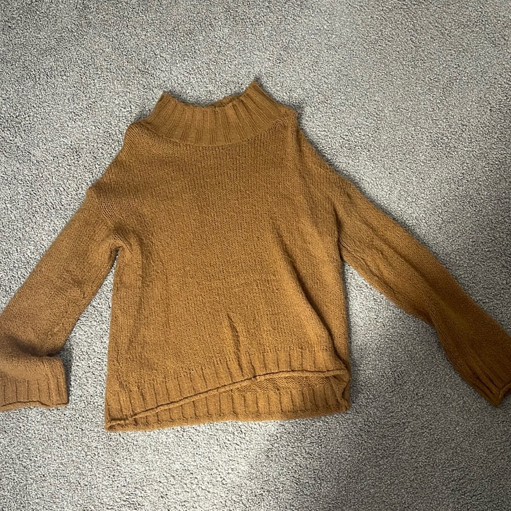Nordstrom BP Camel Mock Neck Sweater